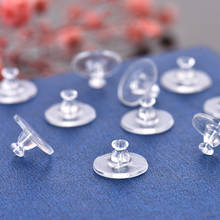 200 Pcs/Lot  6X10mm UFO Shape Earring Backs Clear Silicone Soft Rubber  Stoppers  End Beads  for Diy  Jewelry Making Accessories 2024 - buy cheap