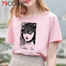 Camiseta de Manga de Horror Junji Ito para mujer, Top de dibujos animados, camiseta de talla grande Tomie Shintaro Kago para chica, camiseta de Anime japonés para mujer 2024 - compra barato