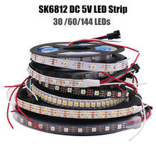 Tira de luces Led direccionables individuales, accesorio 4 en 1 Similar a WS2812B, 30 60 144 Led, 1m, 2m, 5m, DC 5V, SK6812 RGBW RGBCW RGBNW WWA 2024 - compra barato