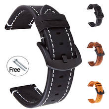 Watch Strap 20mm 22mm Genuine Leather Watch Band for Samsung Galaxy Gear S2 S3 Watch Bracelet 20mm 22mm for Samsung Watch 46mm 2024 - buy cheap