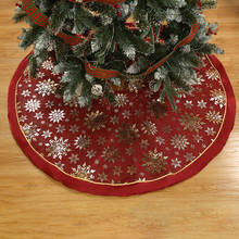 Falda de árbol de Navidad para decoración de Año Nuevo, Alfombra de adornos con letras Merry Christmas familiar de 120cm, 1 pieza 2024 - compra barato