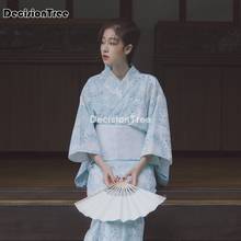 2021 vestido de quimono feminino haori estilo japonês kawaii meninas guindaste sakura yukata festa do vintage japão dança traje samurai cosplay 2024 - compre barato