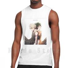 Camisetas sin mangas Kacchan y Deku, chaleco 100% algodón Bnha Boku No Hero Academia, Mha Bakugou Katsuki Midoriya Deku Bakudeku 2024 - compra barato