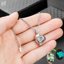 2020 Glowing In The Dark Necklace Women Jewelry Silver Color  Women Heart Pendant Luminous Stone Necklace 2024 - buy cheap