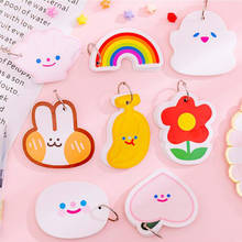 Creative Rainbow Rabbit Flower Ring Buckle Memo Pad Cute Blank Word Book Card Tearable Notepads Sticky Note office school supply 2024 - buy cheap
