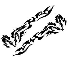 Car Sticker Personalized 2Pcs Cool Tribal Dragon Wing Decal Sticker  Ideal for Closing Road Mirror Windows Black/White,14cm*4cm 2024 - buy cheap