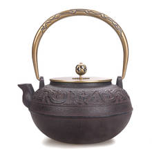 Tetera artesanal de hierro fundido, juego de té japonés antiguo, hervidor de agua hervida, puer kungfu, ceremonia de té 2024 - compra barato