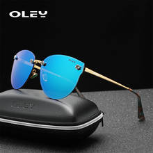 OLEY-gafas de sol polarizadas para mujer, lentes con gradiente de ojos de gato, de marca de lujo, Y0271 2024 - compra barato