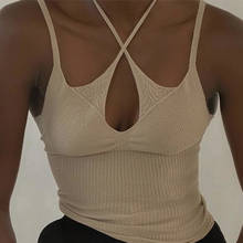 Women Sexy Knit Crop Top Camis Top вязаная майка 2024 - buy cheap