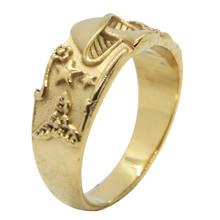 Anel de caveira unisex 316l aço inoxidável joia anel de flor 2024 - compre barato