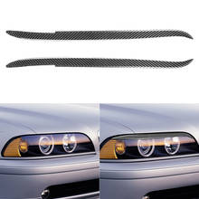 Car Headlamp Eyebrows Trim Decorative Stickers Replacement for BMW E39 1997-2003 Car Exterior Headlight Eyelids Stickers 2024 - buy cheap