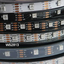 1m/3m/5m WS2813 tira led pixel Dual-sinal 30/60/144 pixels/120leds/m,WS2812B Atualizado, DC5V,IP30/IP65/IP67, Preto/Branco PCB 2024 - compre barato