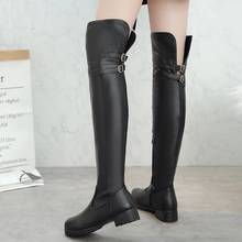 Botas altas hasta el muslo de talla grande 9 10 11-17, botas por encima de la rodilla, botas de mujer, botas de mujer, botas de invierno, botas de mujer con cinturón 2024 - compra barato