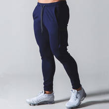 Calça de corrida masculina, calça de algodão para academia, para treino, musculação e treino 2024 - compre barato