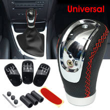 1 Set 5 Speed 6 Speed  Manual Car Gear Shift Knob Shifter Lever Handle Stick Universal Black PU Leather 2024 - buy cheap