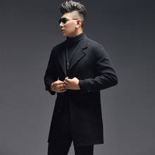 100% Wool Coat Men Autumn Double-sided Long Jacket Men Korean Mens Overcoat Peacoat Jackets Erkek Mont LM18-1019 KJ1566 2024 - buy cheap