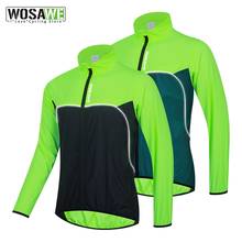 Велосипедная куртка WOSAWE, легкая дышащая Светоотражающая велосипедная куртка с длинным рукавом, Мужская ветрозащитная ветровка для спорта на открытом воздухе 2024 - купить недорого