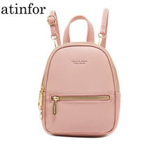 atinfor Brand PU Leather Women Anti Theft Mini Backpack Teenage Girl Small Backpacks 2024 - buy cheap