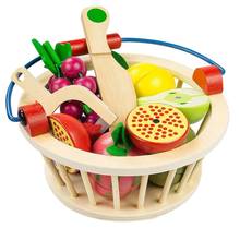 Детские деревянные магнитные фрукты и овощи, детские игрушки для дома и кухни 2024 - купить недорого