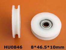 Fixmee 4pcs 8*46.5*10mm 608ZZ U Groove Guide Pulley Sealed Rail Ball Bearing 2024 - buy cheap