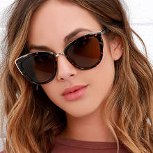 Cat Eye Sunglasses Women Brand Design Vintage Gradient Sun Glasses Retro Female Leopard Cateye Eyewear Fashion Outdoor Shades 2024 - buy cheap