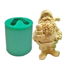 Natal papai noel resina molde 3d papai noel vela molde resina diy, argila artesanato molde pudim papai noel silicone molde para diy estatueta 2024 - compre barato