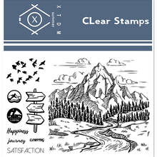 11*16CM Mountains rivers Transparent Clear Stamps / Silicone Seals Roller Stamp for DIY scrapbooking photo album/Card Making 2024 - buy cheap