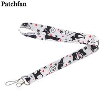 Patchfan cartoon cat Lanyards neck strap id badge phone holders necklace keys neck straps id badge holders webbing ribbons A2282 2024 - buy cheap