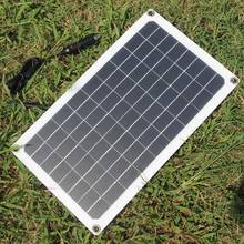 Полугибкая поликристаллическая солнечная панель BUHESHUI 20 Вт 18 В/12 В, «сделай сам», солнечное зарядное устройство, уличный разъем, выход постоянного тока 2024 - купить недорого