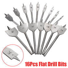 16Pcs Woodworking Flat Drill Bits Set 6-38mm Carbon Steel Router Paddle Flat Drill Spade Bit Hex Shank For Wood Work 2024 - buy cheap