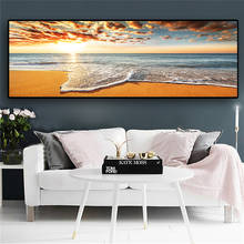 Sunsets Posters and Prints Natural Sea Beach Landscape Canvas Painting Scandinavian Wall Art Modular Pictures for Living Room 2024 - buy cheap