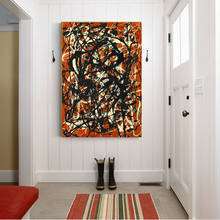 Arte de decoração de parede, pintura a óleo, arte de parede, decoração de casa e sala de estar, jackson pollock 2024 - compre barato