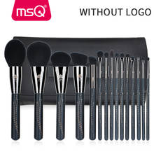 MSQ 15pcs Pro Makeup Brushes Set Eyeshadow Foundation Powder Make Up Brushes Set Synthetic Hair With PU Leather Case No Logo 2024 - buy cheap