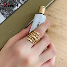Kinel-Anillos trenzados de línea de plata de ley 925 para mujer, joyería coreana, chapado en oro Real de 18K, Bisutería 2024 - compra barato