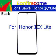 Honor-lentes de substituição para huawei honor 10x lite, painel de vidro frontal e externo, lentes de lcd com 10 peças 2024 - compre barato