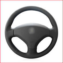 Mewant Black Artificial Leather Car Steering Wheel Cover for Peugeot 408 2010-2014 Peugeot 308 2007-2013 Peugeot 3008 2011-2015 2024 - buy cheap