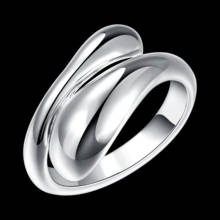 Женские посеребренные кольца, обручальные свадебные ювелирные изделия R012, обручальные кольца с двойной круглой головкой 2024 - купить недорого