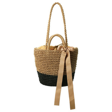 Bow Fashion Women's Shoulder Handbag Beach Weaving Straw Bag 2024 - buy cheap