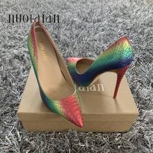 Brand fashion woman shoes snake printing party wedding shoes big size 35-42 sexy pointed toe high heels pumps women shoes 2024 - buy cheap