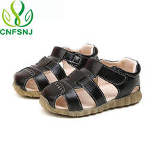 CNFSNJ-Sandalias planas de cuero suave para niños y niñas, zapatos de verano, zapatillas para bebés, 21-30 2024 - compra barato