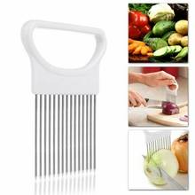 1Pc Vegetable Cutter Stainless Steel Onion Cutter Slicer Easy Cut Lemon Potato Slicer Meat Cutting Aid Holder Kitchen Gadgets 2024 - buy cheap