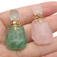 Natural Stone Perfume Bottle Pendant Section Semi-Precious Charms for Jewelry Making DIY Necklace Accessories Size 20x38mm 2024 - buy cheap