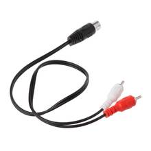 Adaptador de Audio y vídeo para reproductor de DVD, Cable de 5 pines Din macho a 2 RCA macho, 0,5 M/1,5 M, LX9B 2024 - compra barato