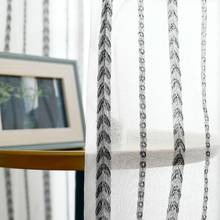 Heart Stripe Polyester Tulle Curtain Window Living Room Bedroom Drape Home Decor 2024 - buy cheap