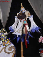 Fantasia de ganyu para cosplay, uniforme de combate genshin impacto para festa de halloween roupa de fantasia 2024 - compre barato