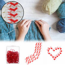 40/50pcs Heart Shaped Crochet Locking Stitch Markers Plastic Counting Ring Knitting Latching Markers Needle Sewing Accessories 2024 - buy cheap