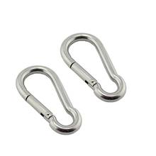 2pcs Silver Carabiner Hook Marine Stainless Steel 50mm 60mm 70mm 80mm Length Large Heavy Duty Stainles Carabiner 2024 - buy cheap