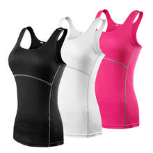 YD 2017 High Elastic Sport Vest Women Quick Dry Women's Running Vest Gym Clothing Sleeveless Tank Top Fitness Yoga Set For Lady 2024 - buy cheap