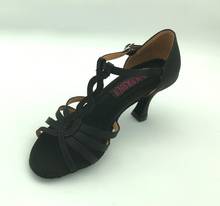 Удобные и модные туфли для латиноамериканских танцев, для сальсы, танго, вечерние туфли по индивидуальному заказу, 6204BLK 2024 - купить недорого