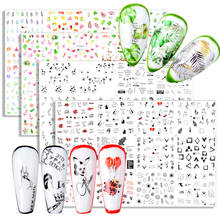 12 Types Stickers on Nails Flower Design Water Transfer Slider Manicure Summer Nail Art Decoration Foils Decals 2024 - buy cheap